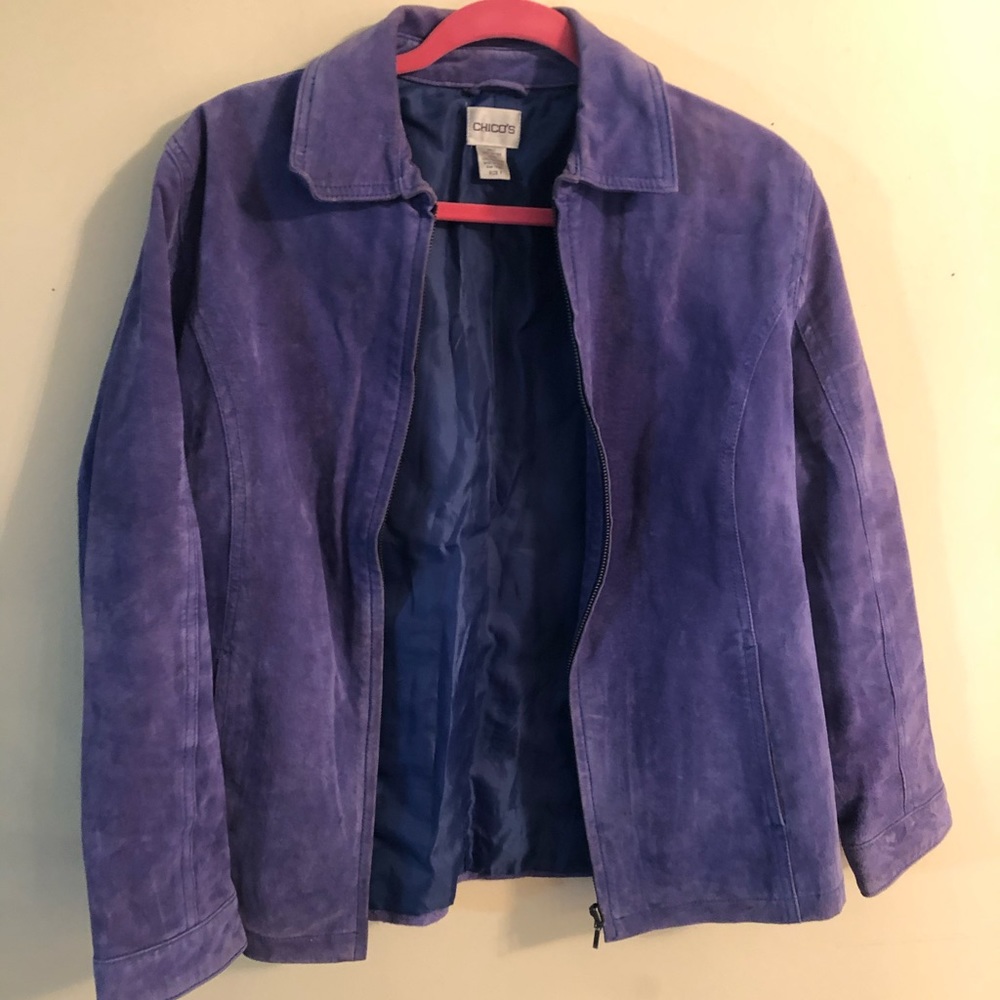Suede Blue leather jacket